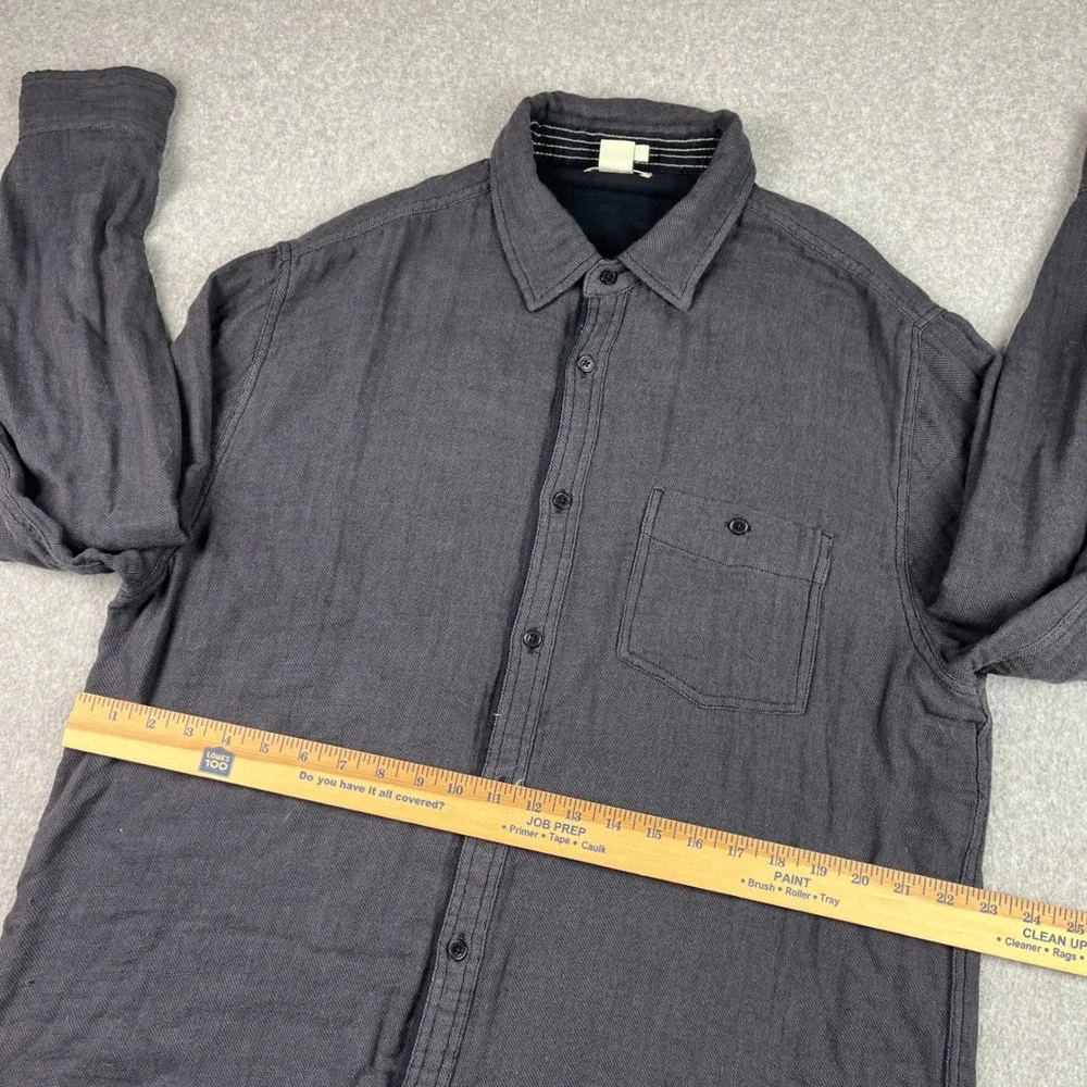 Carbon 2 Cobalt Button Down Shirt Mens Large Gray Cotton Long Sleeve 133305